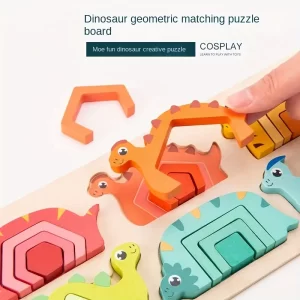 Wooden Dinosaur Colour Puzzle