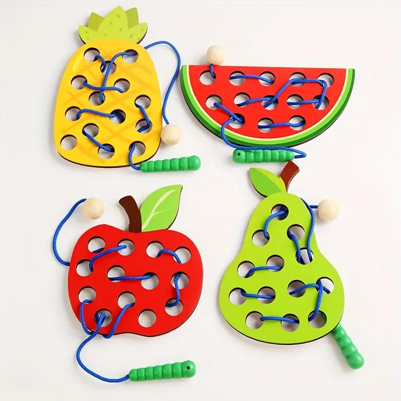 Fruit-Themed Lacing Boards