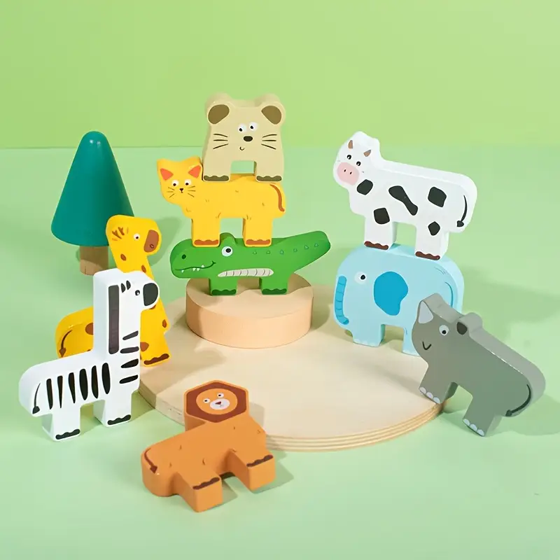 Wooden Animal Stacking Toy